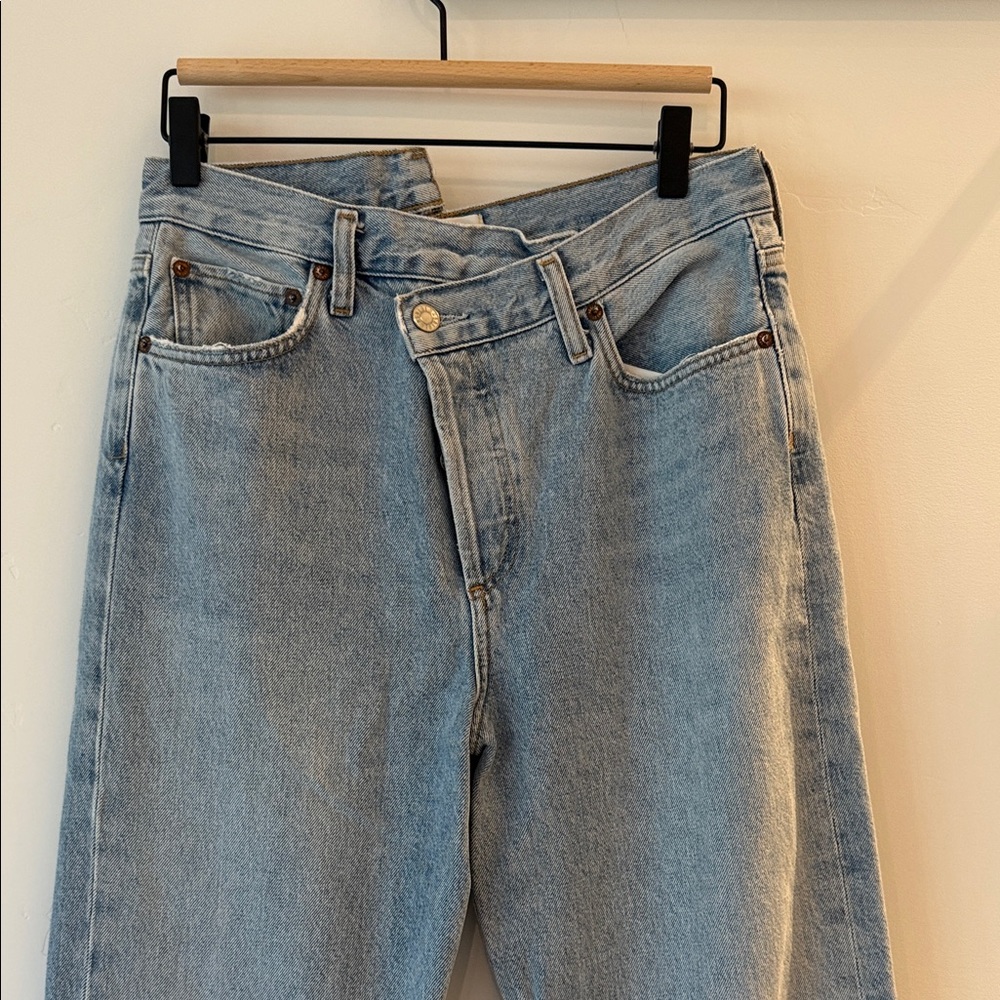 Agolde cross cross waist Light Blue Straight Leg Jeans